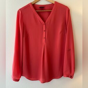 JM Collection Vivid Coral Blouse